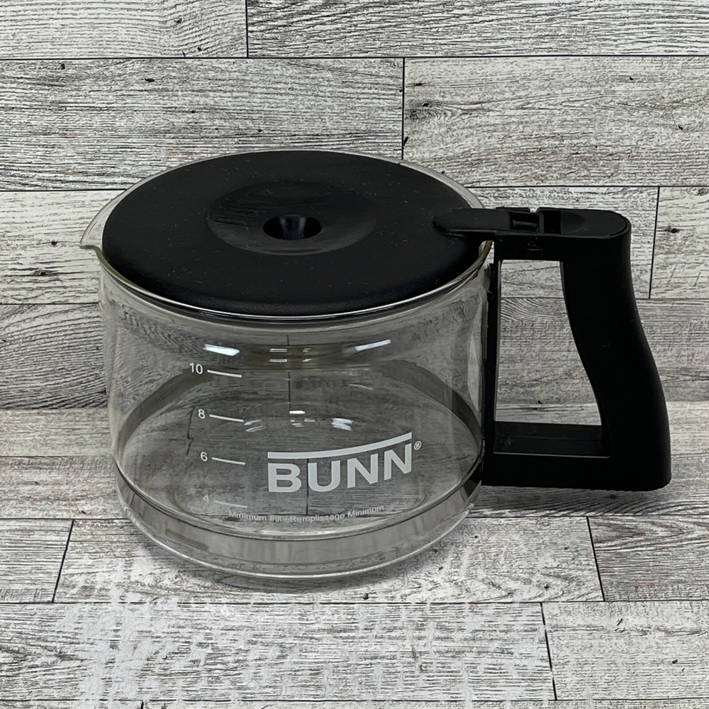 Bunn Coffee Maker 10 Cup Replacement Carafe Glass Decanter‎ Black Lid